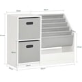 Miniatyrbillede 3 af 7: Bogreol, KMB76-W, 80x30x61 cm, Hvid