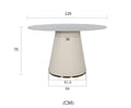 Miniatyrbillede 10 af 10: Ovalt spisebord, Modig, 120 cm, hvid