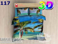 Miniatyrbild 3 av 3: 3D-sängkläder i bomullssatin 160x200 cm PALM TREES