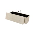 Miniatyrbillede 2 af 5: Opbevaringspuf, 110x38x38 cm, Beige