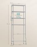 Pikkukuva 5 / 6: Kylpyhuonehylly, 30x63x176 cm, Harmaa