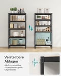 Miniatyrbilde 4 av 6: Oppbevaringshylle, 150x75x30 cm, Svart