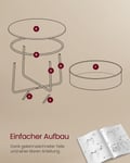 Miniatyrbillede 6 af 6: Rundt Sofabord, 75x75x45 cm, Mat Hvid