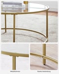 Miniatyrbild 4 av 6: Soffbord, 84x84x45,5 cm, Guld
