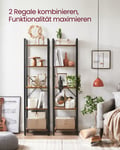 Miniatyrbillede 4 af 6: Bogreol, 40x30x146 cm, Brun