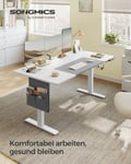 Miniatyrbillede 2 af 6: Elektrisk Højdejusterbart Skrivebord, 70x160x72-120 cm, Hvid