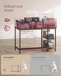 Miniatyrbillede 5 af 6: Skrivebord, 60x120x75 cm, brun sort