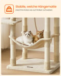 Miniatyrbilde 5 av 6: Klatrestativ for katt, 55x45x143 cm, Beige