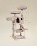 Miniatyrbillede 6 af 6: Kattetrappe, 49x49x135 cm, Brun