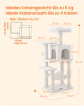 Miniatyrbillede 6 af 6: Kattetræ, 45x35x112 cm, Creme