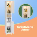 Miniatyrbilde 3 av 5: Baderomsskap, 30,1x30,1x170,1 cm, Hvit, MDF
