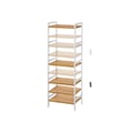 Miniatyrbilde 2 av 6: Hylle, Bambus, 45x31.5x142 cm, Naturlig Hvit