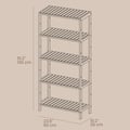 Miniatyrbilde 6 av 6: Baderomshylle, Bambus, 60x26x130 cm, Hvit