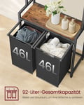 Miniatyrbilde 4 av 6: Klesvaskkurv med klesstativ, 73x33x177 cm, Brun