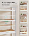 Miniatyrbild 3 av 6: Badrumshylla, bambu, justerbar, vit