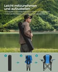Miniatyrbild 6 av 6: Campingstol, 90x55x102 cm, svart