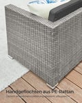 Miniatyrbild 4 av 6: Trädgårdsmöbelset, 5-delar, 173x60x66 cm, Grå