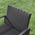 Miniatyrbilde 5 av 6: Utemøbelsett, PE polyrotting loungesett, stol 53x57,5x76 cm, bord 42x40x39 cm, svart