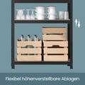Miniatyrbillede 4 af 5: Robust hyldesæt, 40x90x180 cm, greige