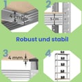 Miniatyrbilde 5 av 5: Robust hylle-sett, 40x90x180 cm, Sølv