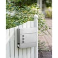 Miniatyrbilde 3 av 6: Vegghengt postkasse, 37x10.5x37 cm, Sølv