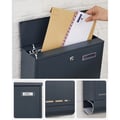 Miniatyrbillede 4 af 6: Postkasse med avisrum, 35x12x42,5 cm, antracit