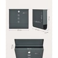 Miniatyrbillede 6 af 6: Postkasse, 11x37x37 cm, Antracit