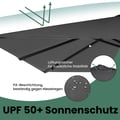Miniatyrbild 3 av 5: Solparasoll, 290x290 cm, Grå