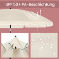Miniatyrbild 4 av 6: Solparasoll, 160 cm, Beige