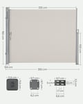 Miniatyrbilde 2 av 6: Side markise, 160x350 cm, Beige