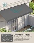 Miniatyrbilde 3 av 6: Markise, 400x120 cm, Antrasitt