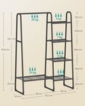 Pikkukuva 5 / 5: Vaatepuu, 40x101,7x153,3 cm, Musta