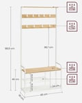 Miniatyrbilde 4 av 6: Klesstativ, 30x85x180,5 cm, Brun Svart