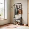 Miniatyrbilde 1 av 6: Klesstativ med skobenk, 33,7x72x183 cm, Greige