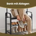 Miniatyrbilde 4 av 6: Klesstativ med skobenk, 33,7x72x183 cm, Greige