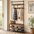 Pikkukuva 4 / 7: Naulakko kenkäpenkillä, 32.2x64x180 cm, ruskea musta