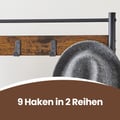 Miniatyrbilde 5 av 5: Klesstativ med skobenk, 32x70x175 cm, brun svart