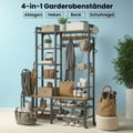 Miniatyrbilde 2 av 6: Klesstativ med skobenk, 40x120x190 cm, Brun