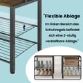 Miniatyrbilde 4 av 6: Klesstativ med skobenk, 40x120x190 cm, Brun