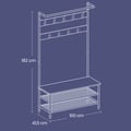 Miniatyrbilde 5 av 5: Klesstativ, 100x41.5x182 cm, Brun Svart
