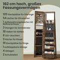 Miniatyrbillede 4 af 6: Smykkeskab, 54,5x54,5x162 cm, Brun