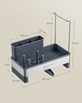 Miniatyrbilde 6 av 6: Vaskorganisator, 12.7x24.7x23 cm, Grå, Rustfritt stål