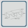 Miniatyrbilde 6 av 6: Krydderhylle, 2-delt sett kjøkkenorganisator, 19,5x29,7x15,8 cm og 18,5x29,7x13,7 cm, svart