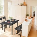 Miniatyrbillede 1 af 5: Spisebord, Foldbart Køkkenbord, 78x120x76,2 cm, Sort
