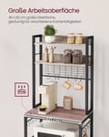 Miniatyrbillede 5 af 6: Køkkenhylde, 40x60x170 cm, Greige-Sort