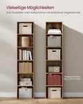 Miniatyrbillede 3 af 6: Bogreol, 40x24x178,5 cm, Brun