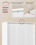 Miniatyrbillede 4 af 6: Bogreol, 24x60x175 cm, Hvid
