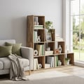 Miniatyrbillede 3 af 6: Bogreol, 29x129,5x129,5 cm, Brun