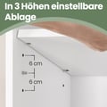 Miniatyrbillede 2 af 6: Bogreol, 24x60x178,5 cm, Hvid
