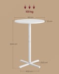 Miniatyrbilde 6 av 6: Bordbar, 60x60x104,5 cm, Hvit